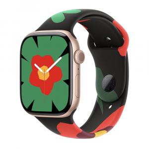 Умные часы Apple Watch Series 11 (GPS), 46 мм, Rose Gold Aluminum Case/Black Unity Bloom Sport Band - S/M