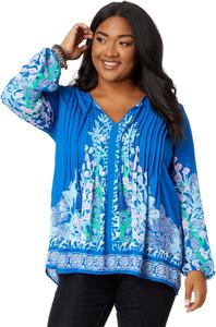 Лонгслив Lilly Pulitzer Marilina Long Sleeve Tuni, цвет Barton Blue Seacret Escape Engineered Tunic