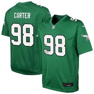 Джерси Philadelphia Eagles Jalen Carter Kelly Green Nike