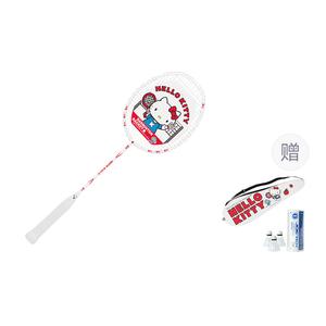 Sanrio Mesuca Hello Kitty Full Carbon бадминтонная ракетка атакующего типа с утяжеленной головкой, жестким стержнем, высший класс, white red