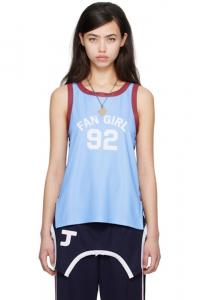 SSENSE Эксклюзивная синяя полосатая майка JennyFax Edition I'm Sorry by Petra Collins