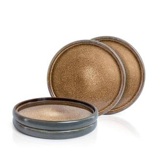 Набор тарелок из массивного керамогранита, 4 шт. Moritz & Moritz, бежевый