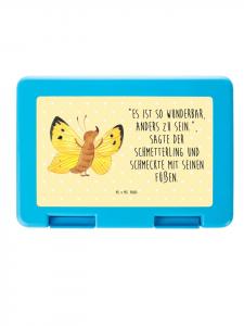 Mr. & Mrs. Panda Коробка для хранения с бабочками, дизайн с лимонными бабочками    пастельно-желтого цвета