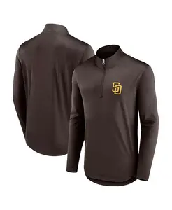 Толстовка Men's Brown San Diego Padres Quarterback Quarter-Zip Top Fanatics