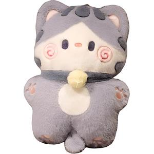 Мягкая и милая кукла котенка плюш высота 40см MENGDINUO, серый