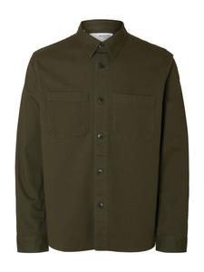 Рубашка на пуговицах классического кроя SELECTED SLHTRAVIS, Fir