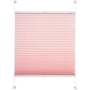 Плиссе Пастель защита от света без сверления, натяжное плиссе с зажимом, пастель Liedeco, розовый