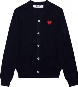 Кардиган Comme des Garçons PLAY Knit Cardigan Red Heart 'Navy', синий