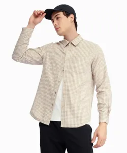 Двусторонняя рубашка из влагоотводящей, быстросохнущей ткани / в полоску в клетку гингем