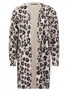 Длинный кардиган с принтом в серо-коричневом/черном цвете Betty Barclay