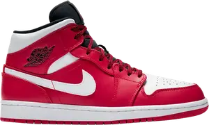 Кроссовки Air Jordan 1 Mid Gym Red, красный