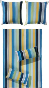 Постельное белье , синее, 1x 135x220 см + 1x 80x80 см Erwin Müller