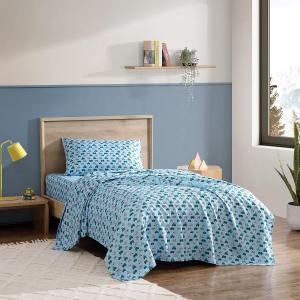 Комплект постельного белья Eddie Bauer Kids - Простыни Twin XL, устойчивые к пятнам, с подходящей(ими) наволочкой(ами), очень мягкие, идеально подходят для детской комнаты мальчика (синий Little Rider, Twin XL), Little Rider