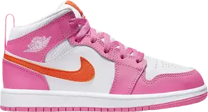 Кроссовки Air Jordan 1 Mid PS Pinksicle Orange, розовый