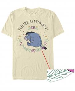 Мужская футболка с круглым вырезом с короткими рукавами eeyore flowers Fifth Sun