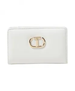 Компактный кошелек с застежкой-кнопкой Twinset, белый