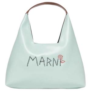 MARNI Детская сумка через плечо с вышитым логотипом и открытым верхом