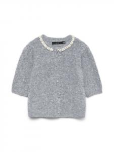 Vero Moda Кардиган в средне-сером меланжевом цвете