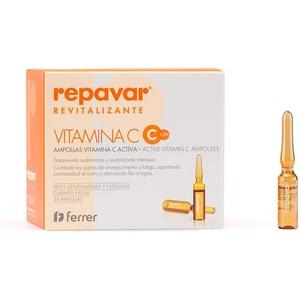 Ампулы с активным витамином С Revitalize, 20 шт., антивозрастное, интенсивное восстанавливающее и укрепляющее средство, высокий концентрат витамина С, 20 шт., Repavar