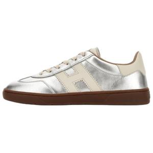 HOGAN Крутые низкие скейтбордские кеды H647 для женщин серебристые