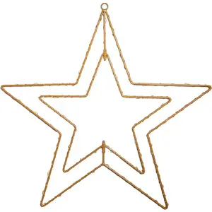 Декоративный светильник Stern 1 шт. Теплый белый золотой с подвесом Ø 40 см, теплый белый свет, 70 светодиодов, IP44 Näve, золотой