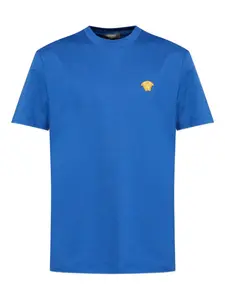 Футболка с декором Medusa Versace, синий