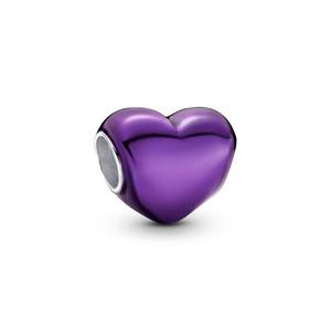 Шарм Metallic Purple Heart Pandora, стерлинговое серебро