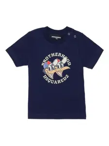 Футболка с графическим принтом Dsquared2 Kids, синий