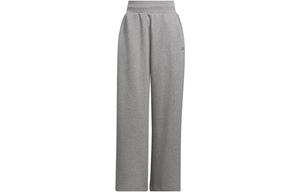 Трикотажные спортивные штаны женские, средние, серо-меланжевые Adidas