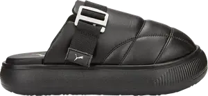 Сандалии Puma Wmns Suede Mayu Leather Mule Black Silver, черный