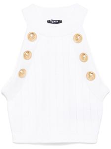 Balmain топ с пуговицами Coin, белый
