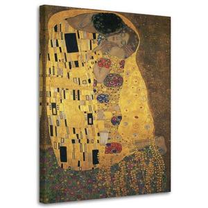 Картина Feeby REPRODUKTION Gustav Klimt Der Kuß, желтый