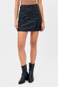 Мини-юбка Cargo черного цвета с покрытием HIDDEN
