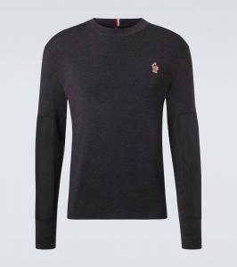 Свитер из шерстяной смеси для après ski Moncler Grenoble, Gray