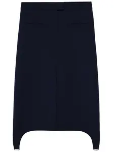 Юбка миди с подтяжками Courrèges, черный