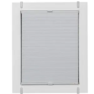 Солнцезащитные плиссе sunlines, энергосберегающие, без сверления, устанавливаются с помощью зажимов Simply-Fix, плиссе сотовые Sunlines, белый/серебристый