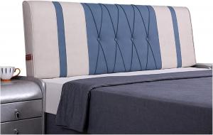 Подушка-подголовник для кровати LIANGJUN, приятная на ощупь, с наполнителем из сверхтонкого волокна и губки, съемный моющийся чехол для отелей и больниц (Цвет: синий, Размер: 180 см x 10 см x 58 см) CHIAPERINI, Blue