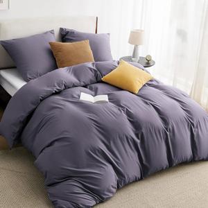 Комплект постельного белья Bedsure из 2 предмета, 135х200/80x80 см, серо-фиолетовый