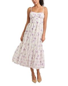 Joie Tossed Poppies платье миди без рукавов Cinq à Sept, слоновая кость/кремовый