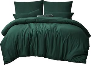 Комплект постельного белья RUIKASI, 3 предмета, 200х220/80x80, темно-зеленый