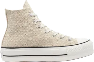 Кроссовки Converse Wmns Chuck Taylor All Star Platform High Broderie, кремовый