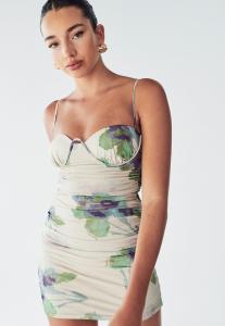 Платье BWLDR CHRISTI, Blue Floral Print/Off-White