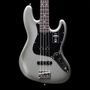 Fender American Professional II Jazz Bass, гриф из розового дерева, Mercury, пластиковый футляр