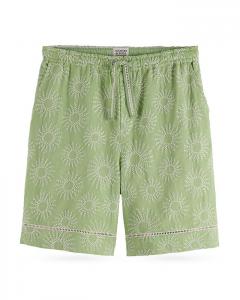 Вышитые шорты-бермуды 7,87 дюйма Scotch & Soda, зеленый
