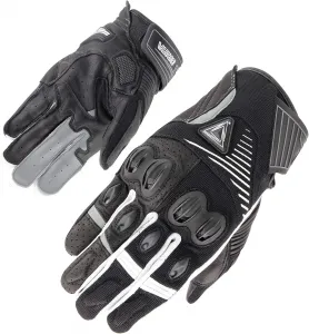 Летние короткие перчатки Orina Space с высокой степенью гибкости, черно-бело-серые, размер 7, Black / White / Grey