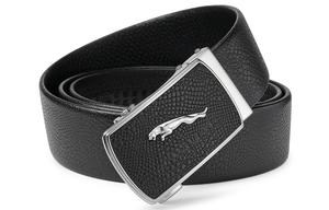 JAGUAR Кожаный мужской ремень черный, Black