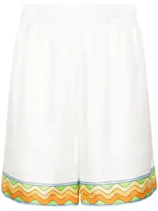 Шелковые шорты Afro Cubism Tennis Club CASABLANCA, белый