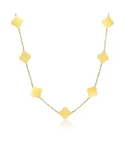 Маленькое золотое ожерелье с клевером The Lovery, gold