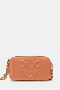 Кожаная сумка Pinko, оранжевый