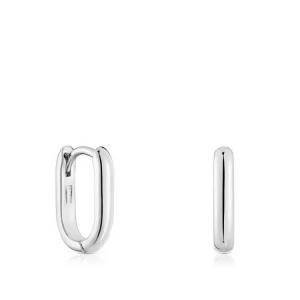 Серьги-кольца Tous Basics Short, 12 мм, серебро